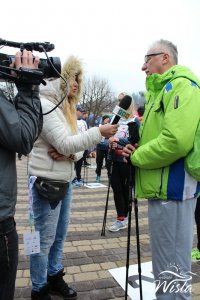 Prof. Andrzej Chmura udzielający wywiadu